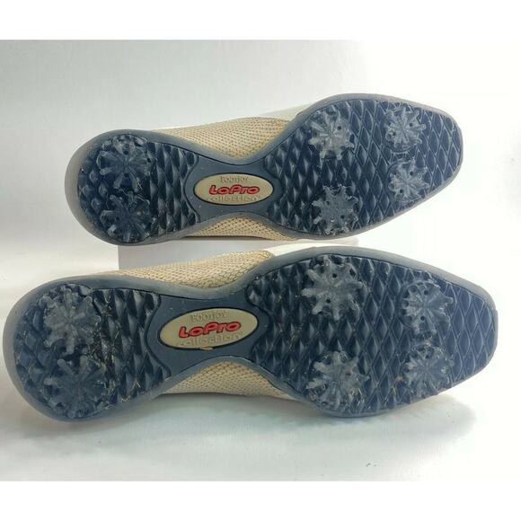 Footjoy LoPro Lace Up Athletic Golf Shoe Womens Size 7 97208 White Tan Leather - Picture 5 of 9